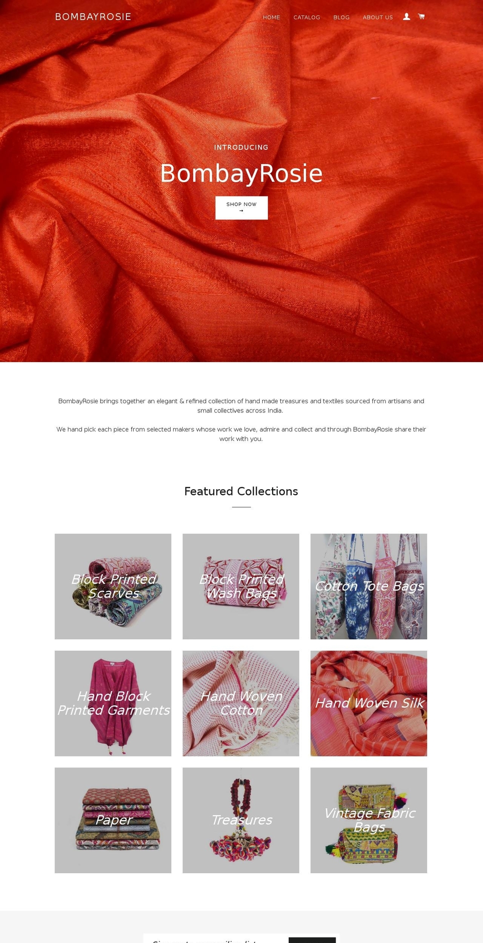 bombayrosie.com — Shopify storefront screenshot