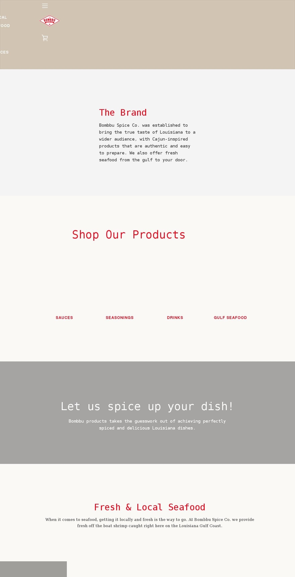 bombbuspiceco.com shopify website screenshot