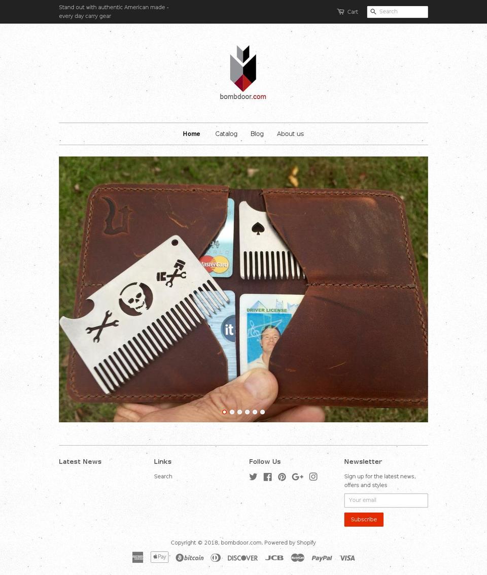 bombdoor.com — Shopify storefront screenshot