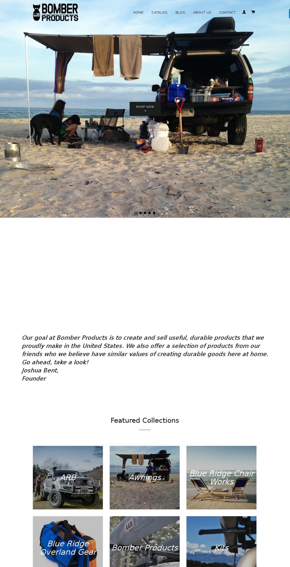 bomberproducts.com shopify website screenshot