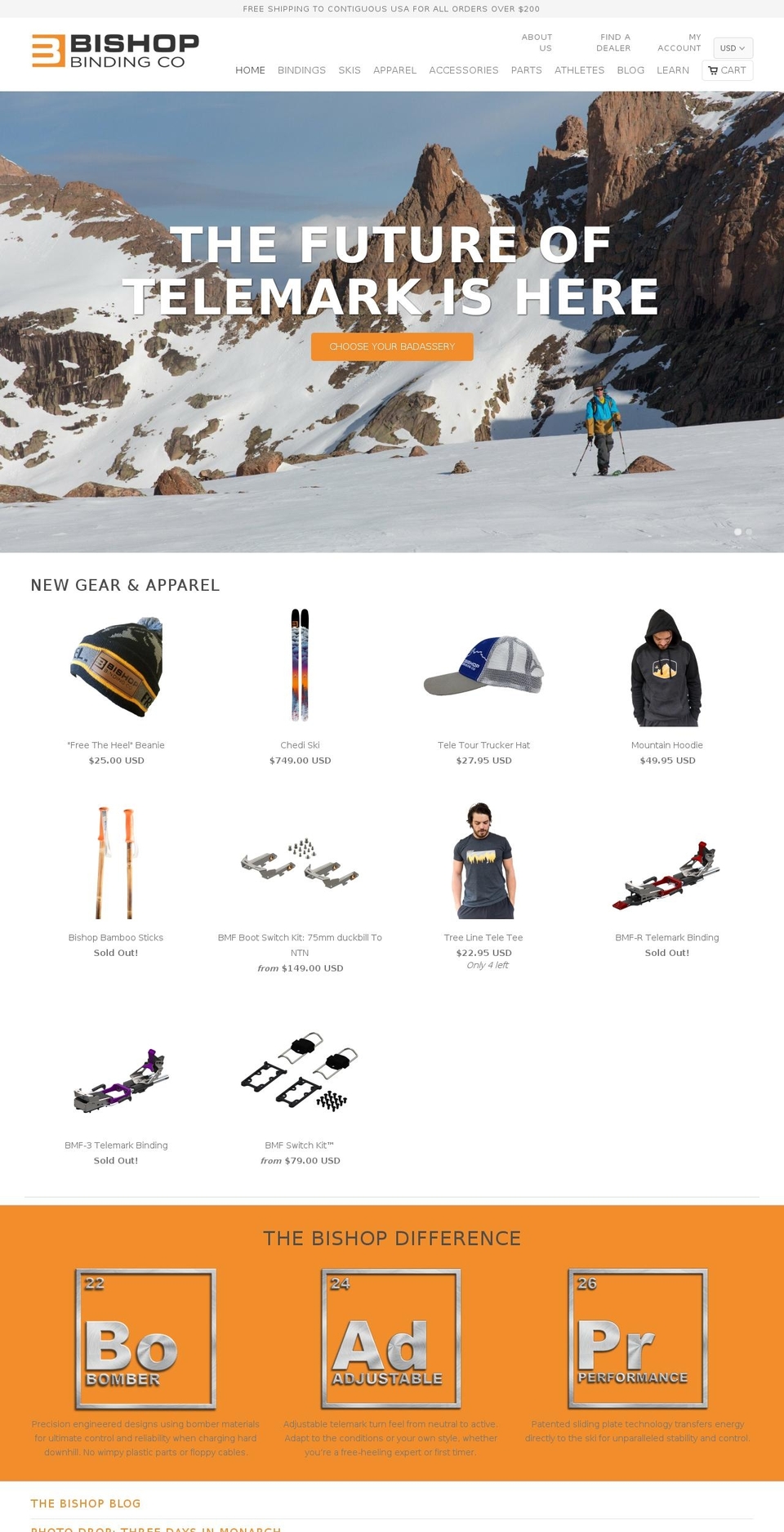 Bishop Binding Co. V4 Shopify theme site example bombertele.com