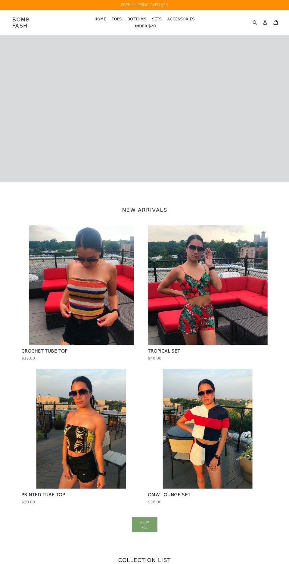 bombfash.com — Shopify storefront screenshot