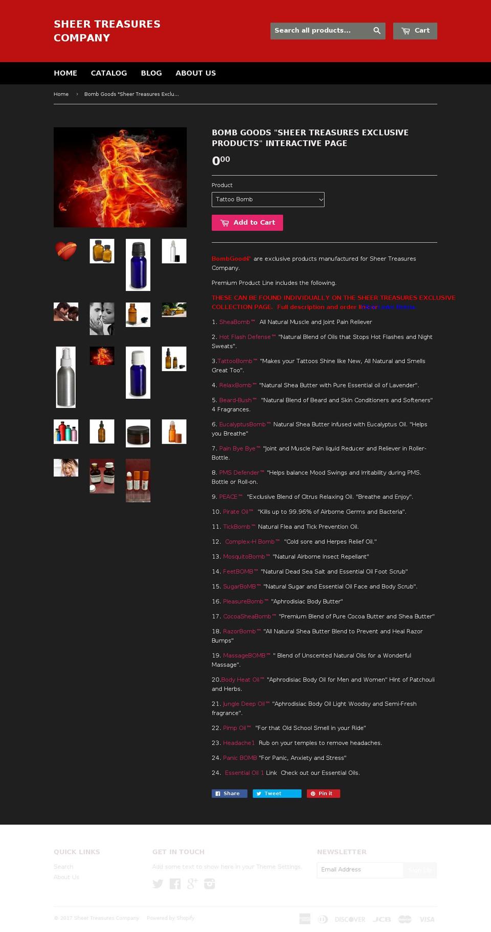 bombgoods.com shopify website screenshot