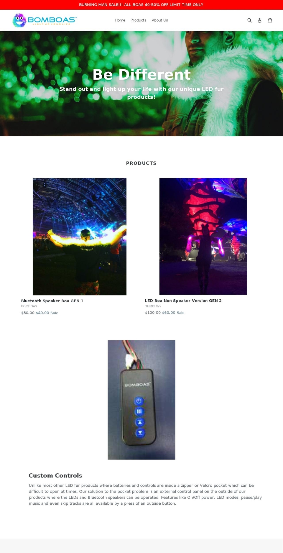 bomboas.com — Shopify storefront screenshot