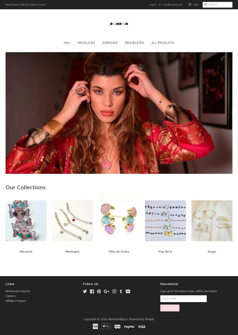 bombombijoux.com shopify website screenshot