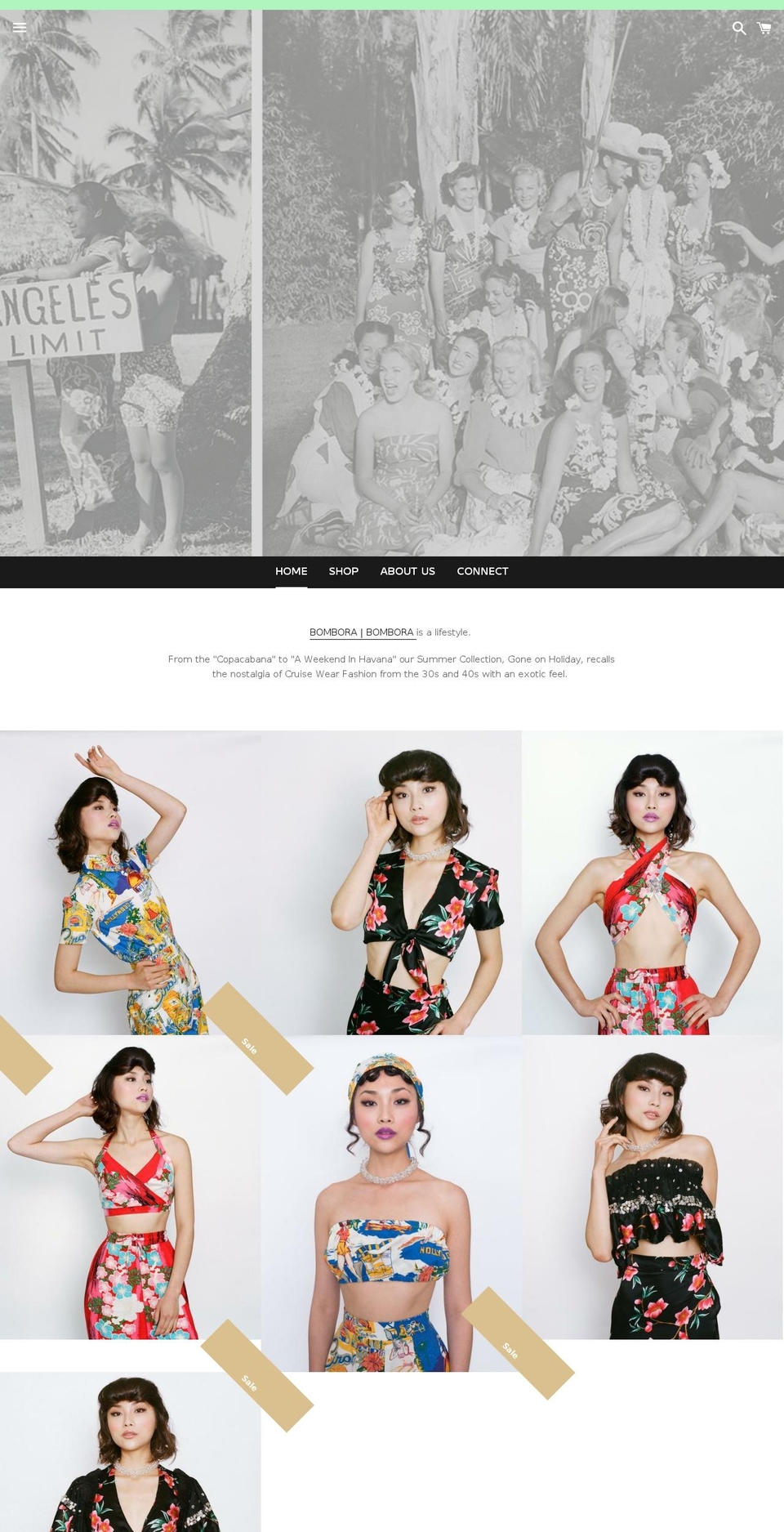 bomborabombora.com — Shopify storefront screenshot