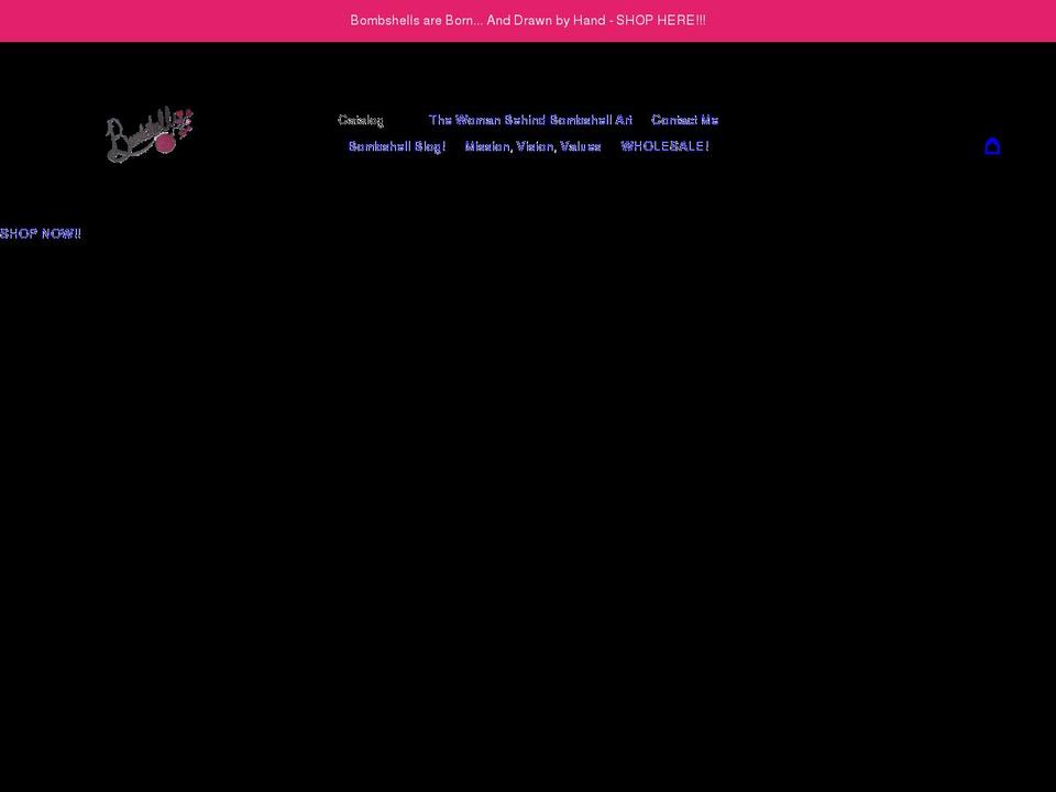 bombshell-art.com shopify website screenshot