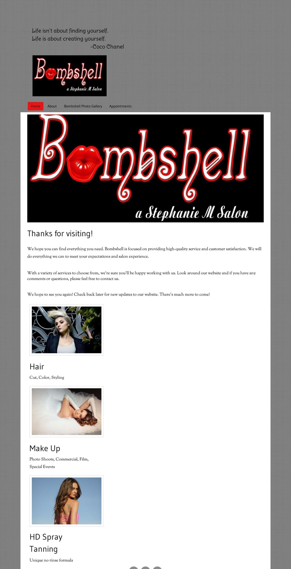 bombshellandco.com — Shopify storefront screenshot
