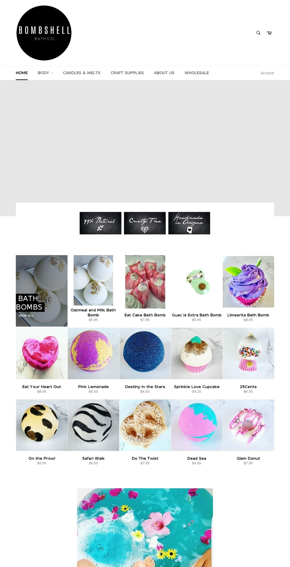 bombshellbathco.com — Shopify storefront screenshot
