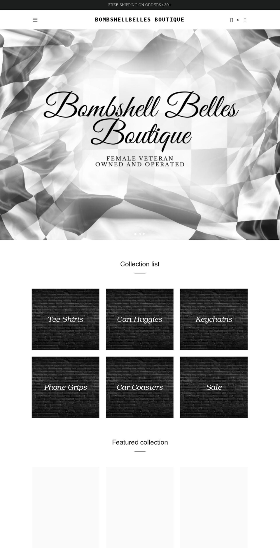 bombshellbellesboutique.com shopify website screenshot