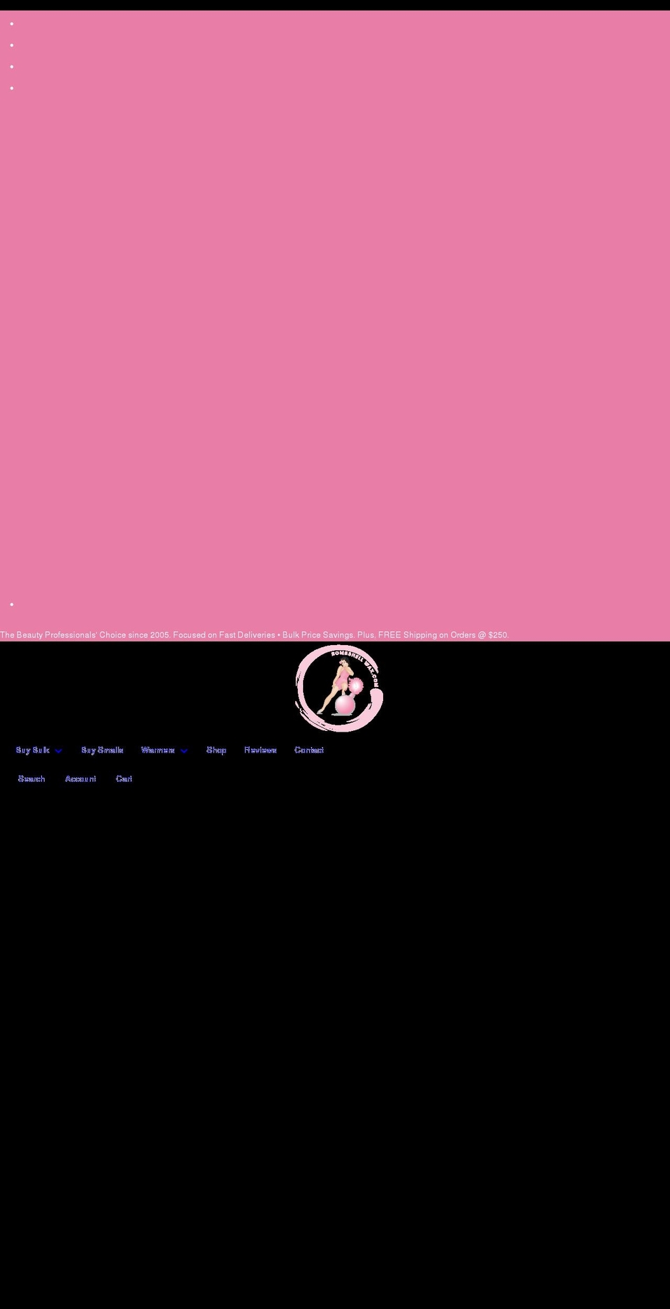 bombshellwax.com shopify website screenshot