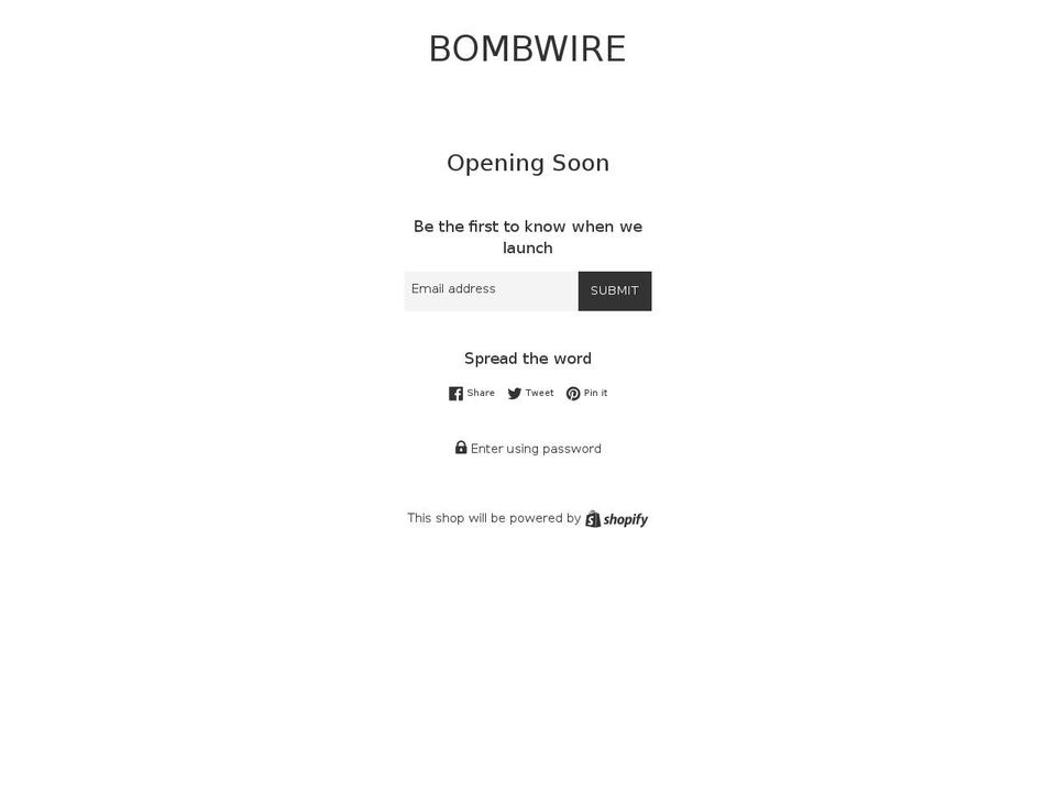 bombwire.com — Shopify storefront screenshot