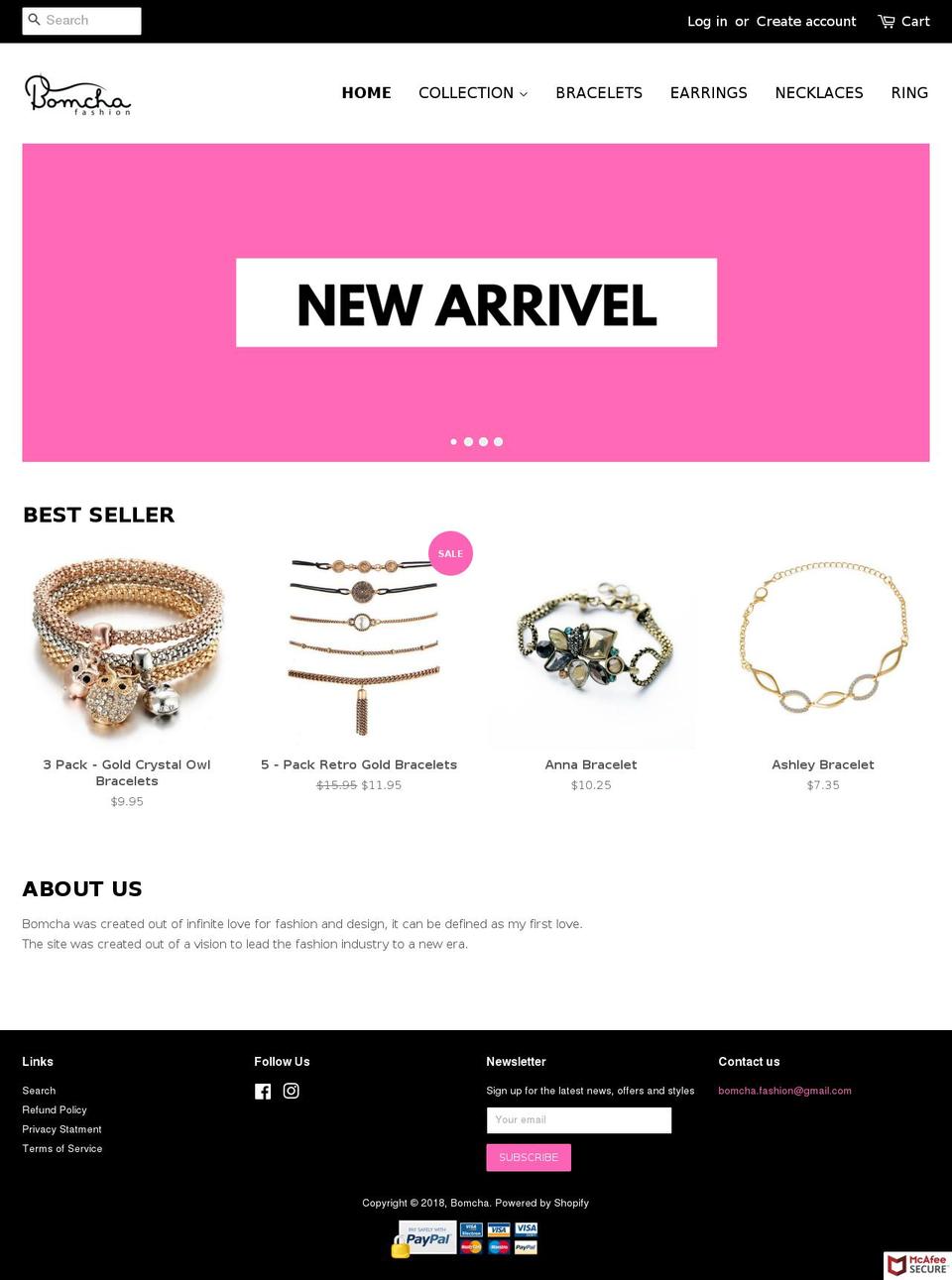 bomcha.com — Shopify storefront screenshot