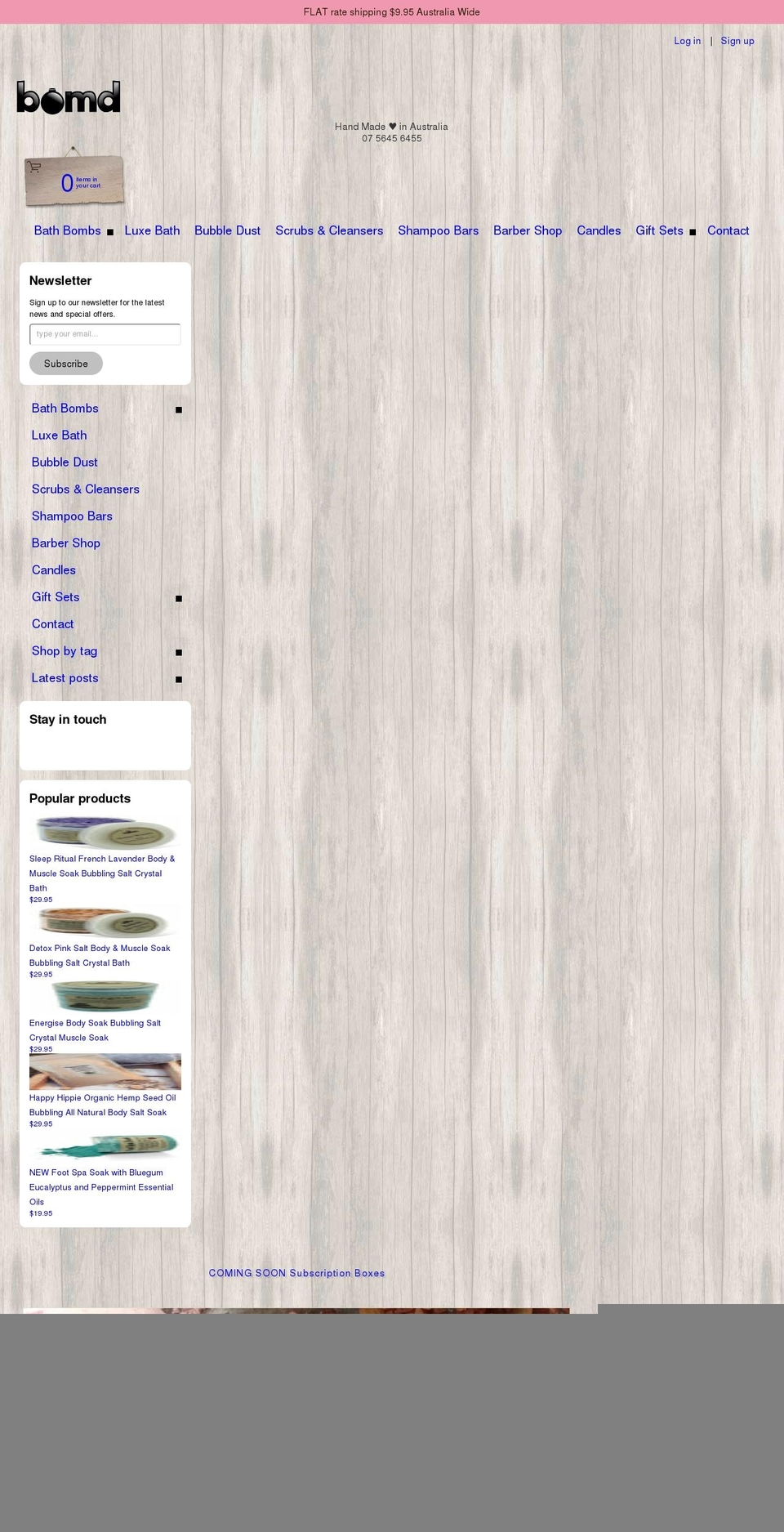 bomd.com.au shopify website screenshot