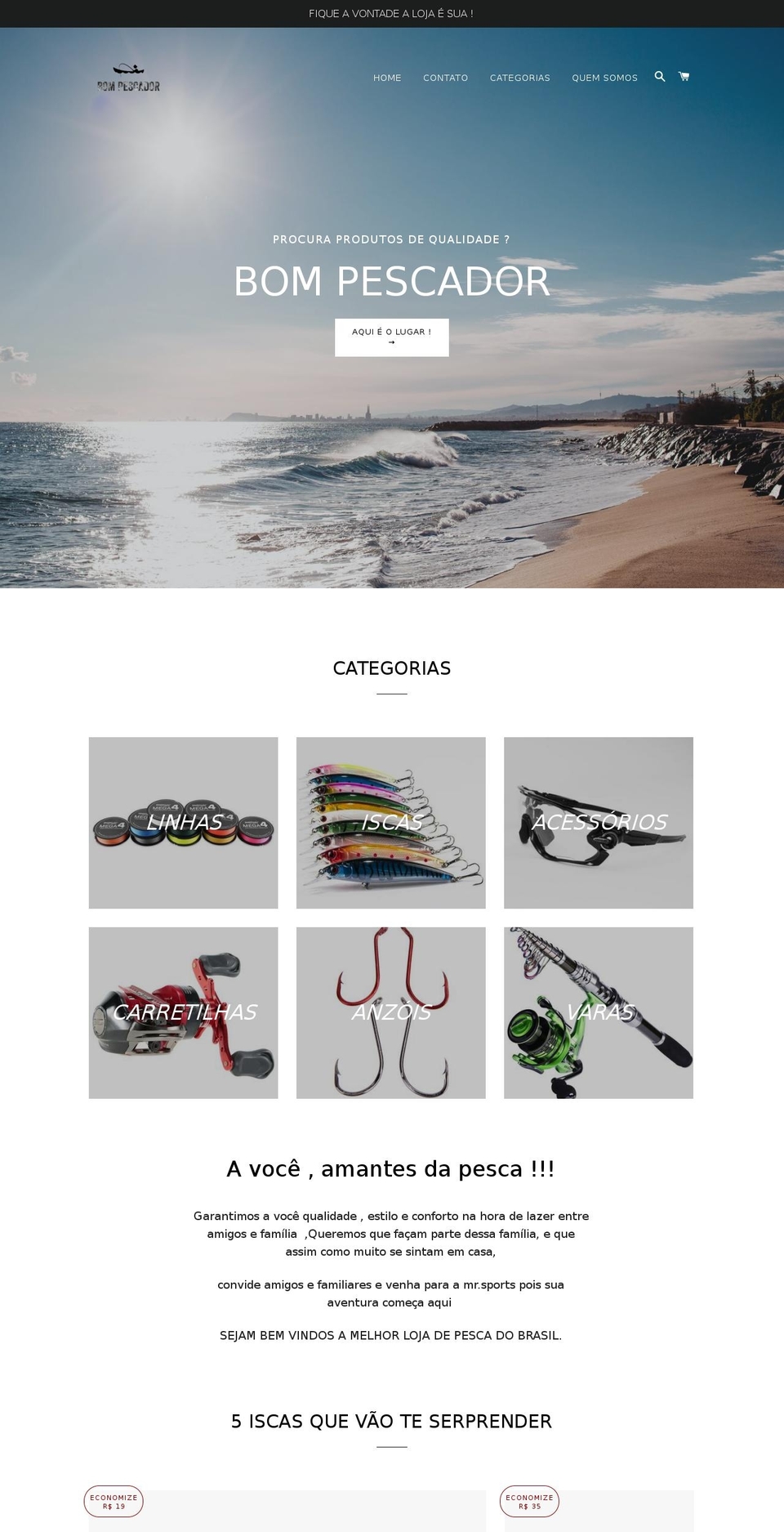 bompescador.com — Shopify storefront screenshot
