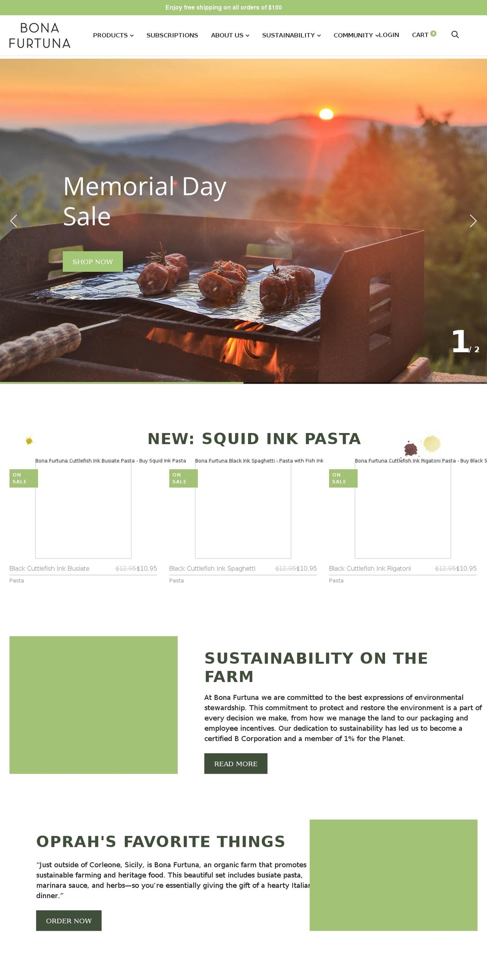 bonafurtuna.com shopify website screenshot