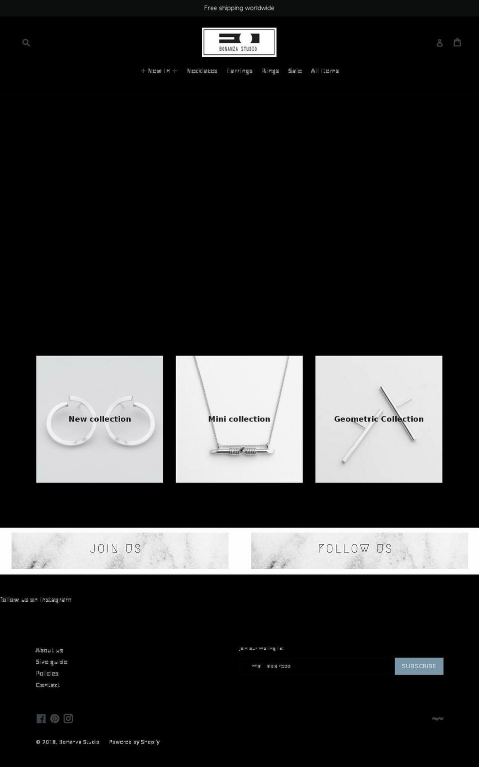 bonanzastudio.com — Shopify storefront screenshot