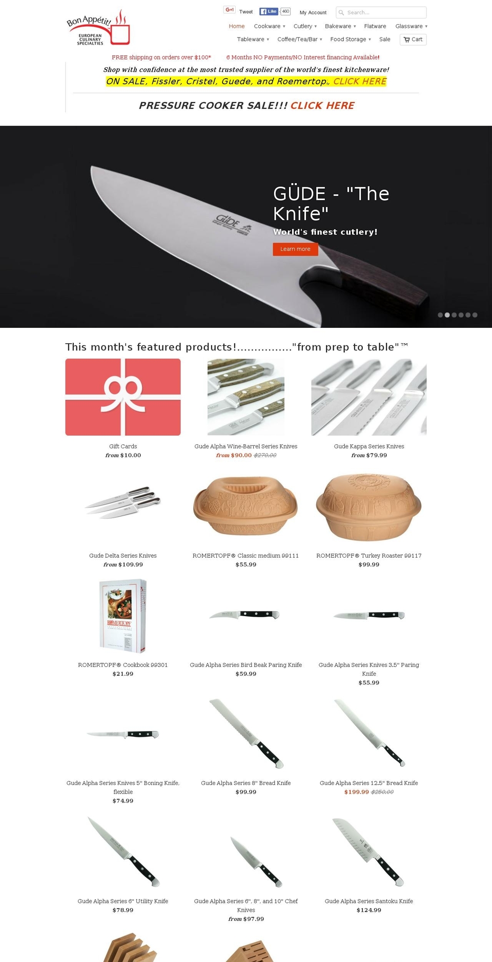 bonappetitcookware.com shopify website screenshot