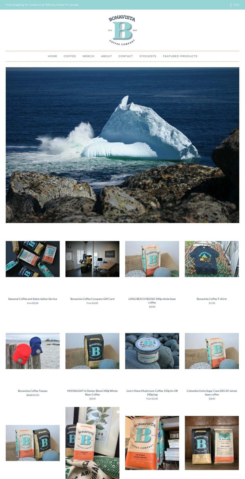 bonavistacoffee.com shopify website screenshot