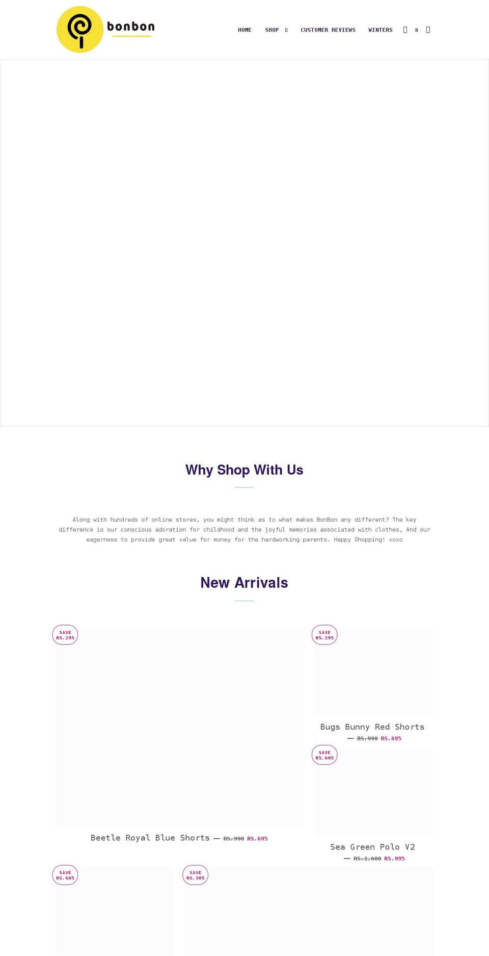 bonbon.pk shopify website screenshot