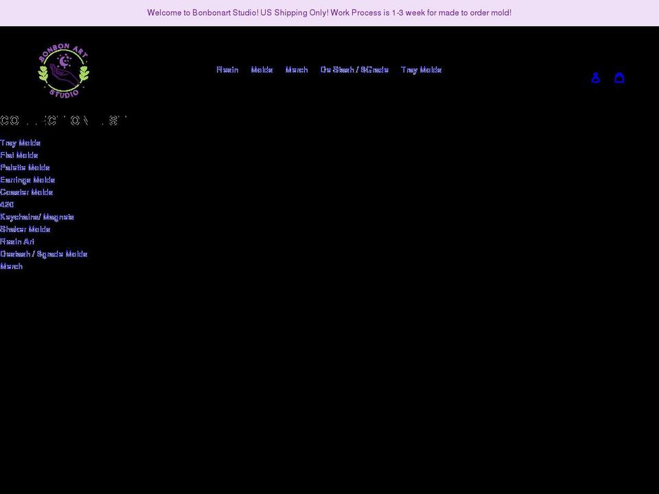 bonbonartstudio.com shopify website screenshot