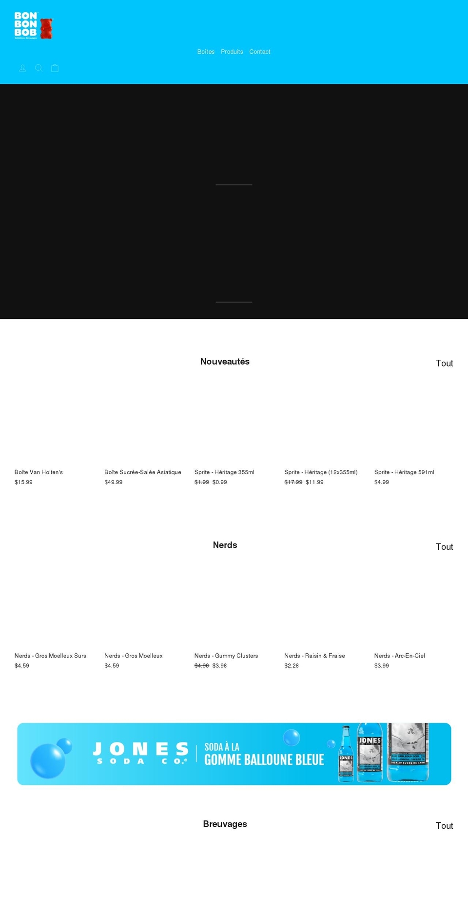 bonbonbob.ca shopify website screenshot