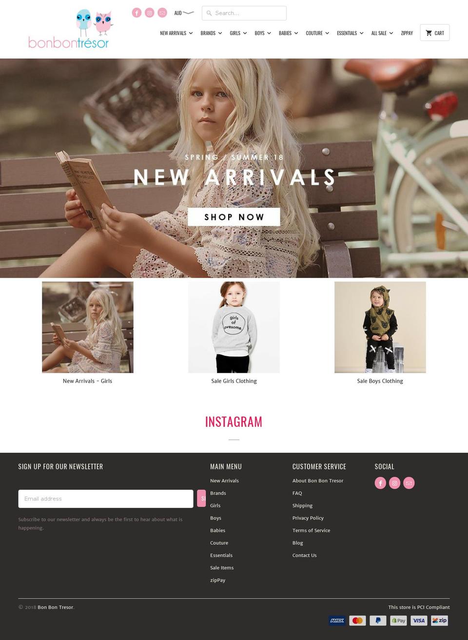 bonbontresor.com — Shopify storefront screenshot