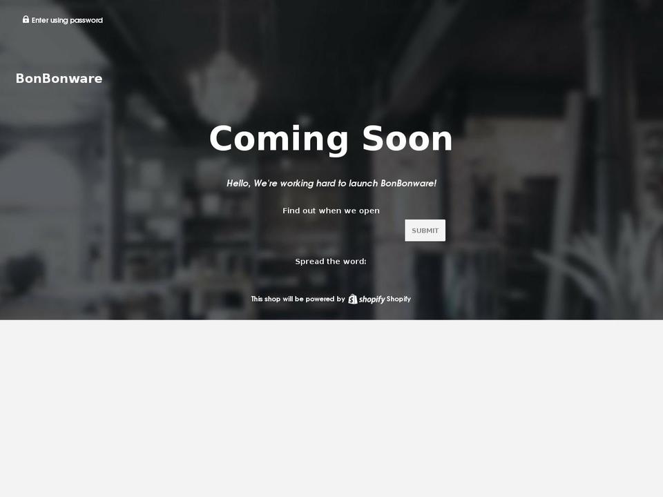 bonbonware.com — Shopify storefront screenshot