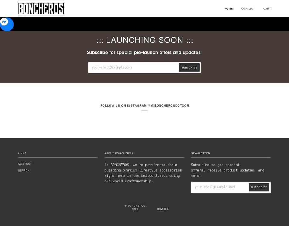 new-theme Shopify theme site example boncheros.com