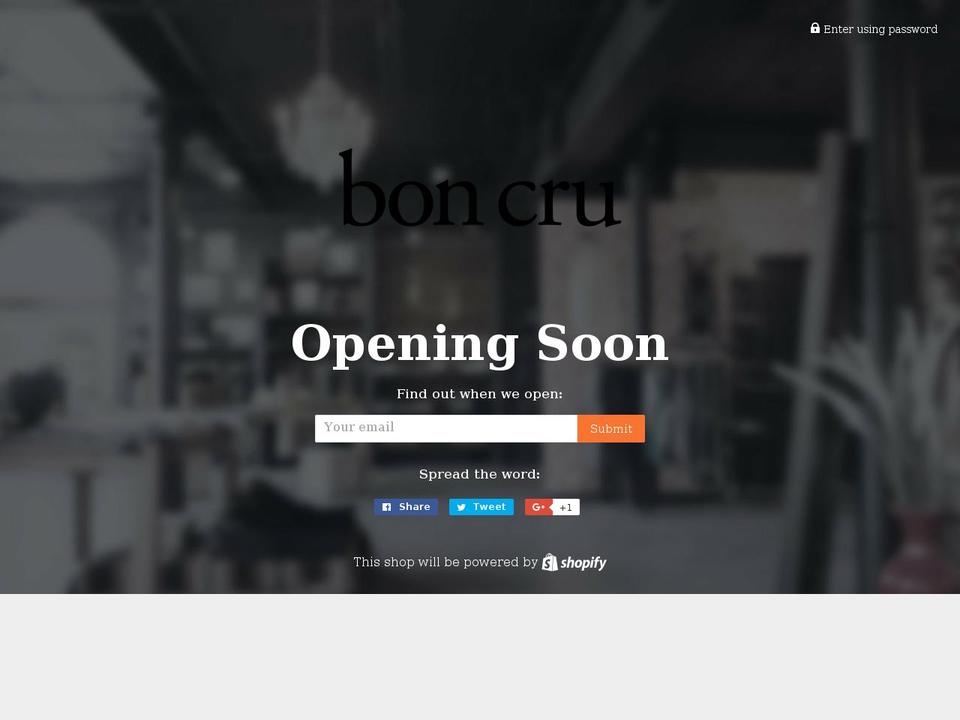 boncrudesigns.com shopify website screenshot