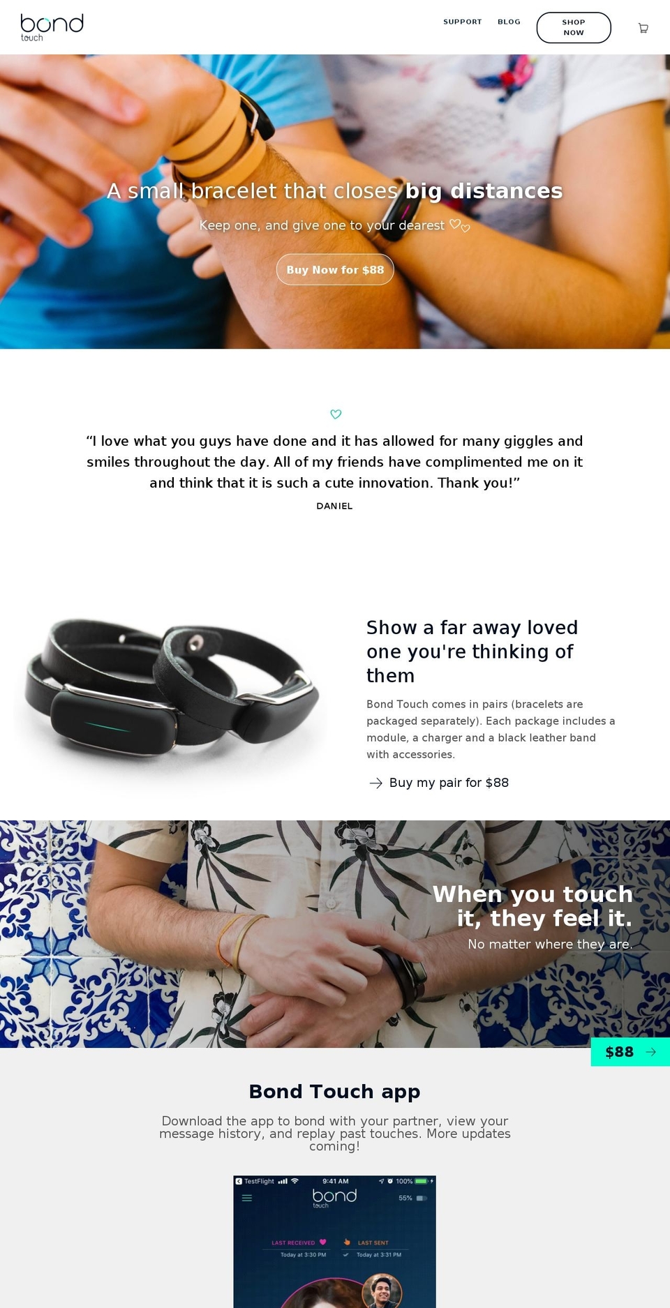 bond-touch.com — Shopify storefront screenshot