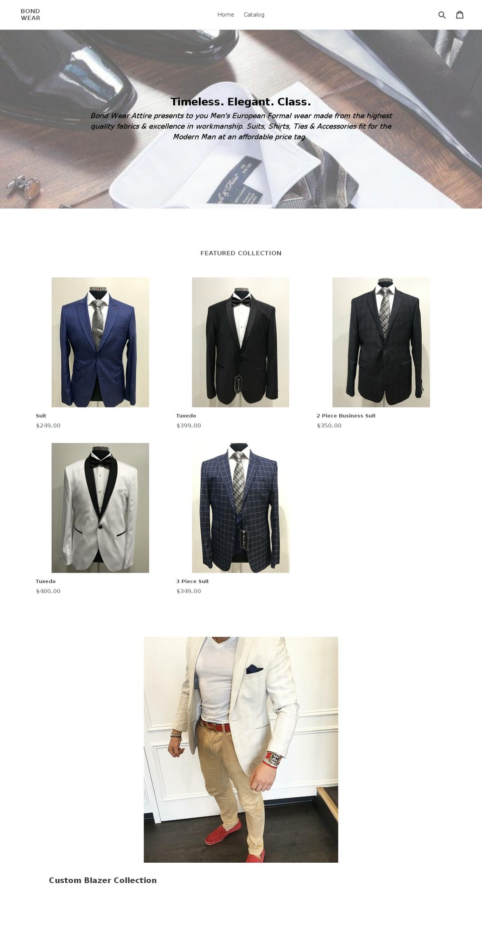 bond-wear.com — Shopify storefront screenshot