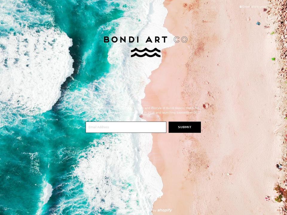 bondiartco.com — Shopify storefront screenshot