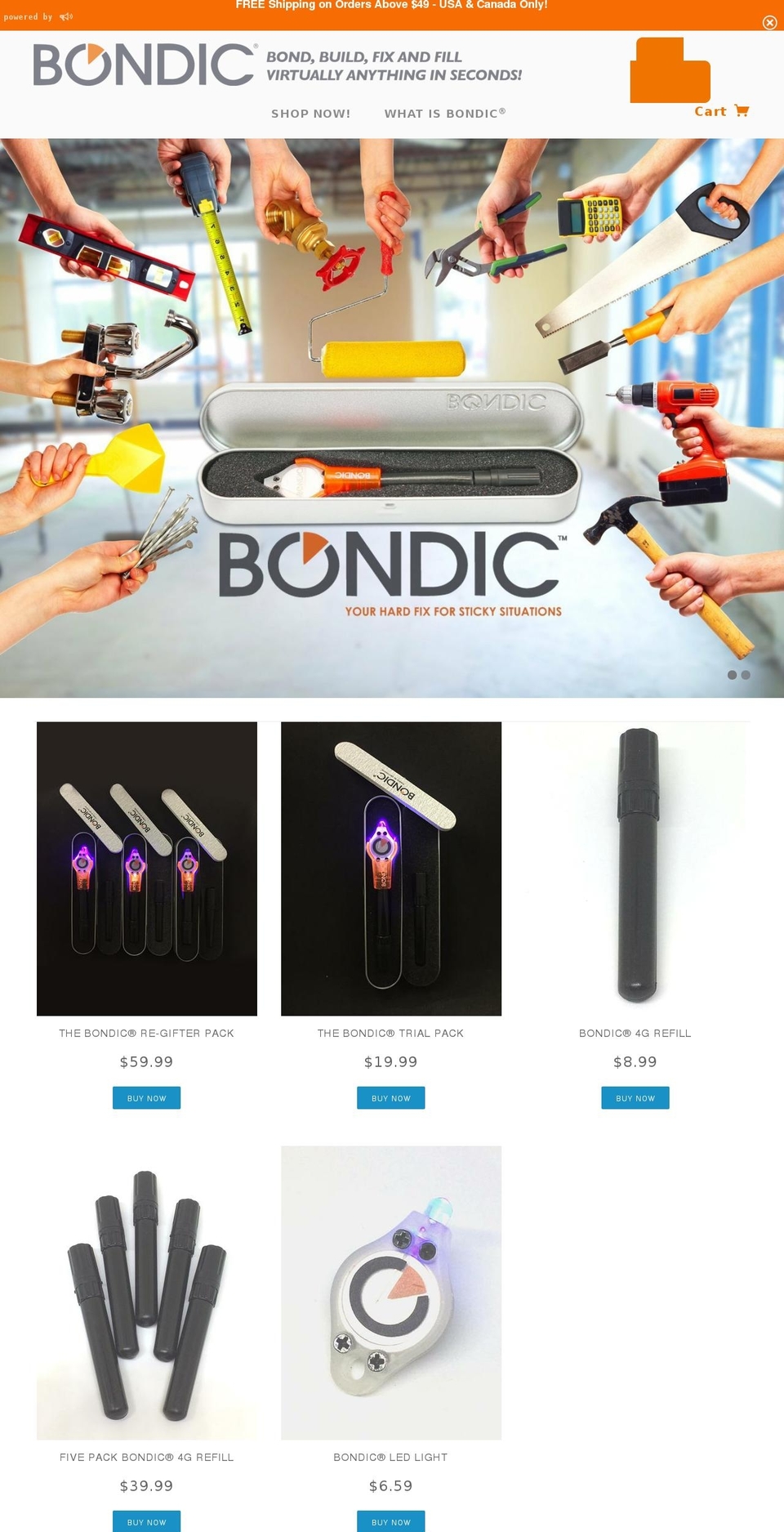 bondic Shopify theme site example bondic-evo.com