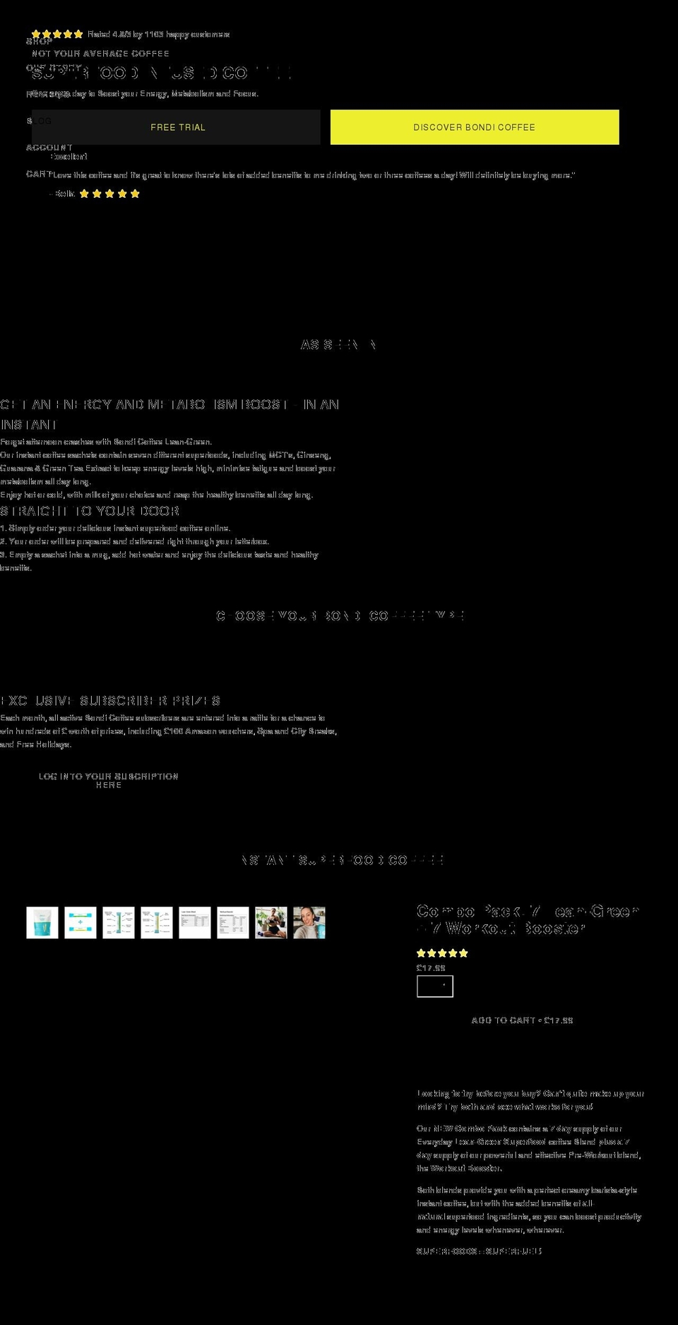 bondicoffee.com shopify website screenshot