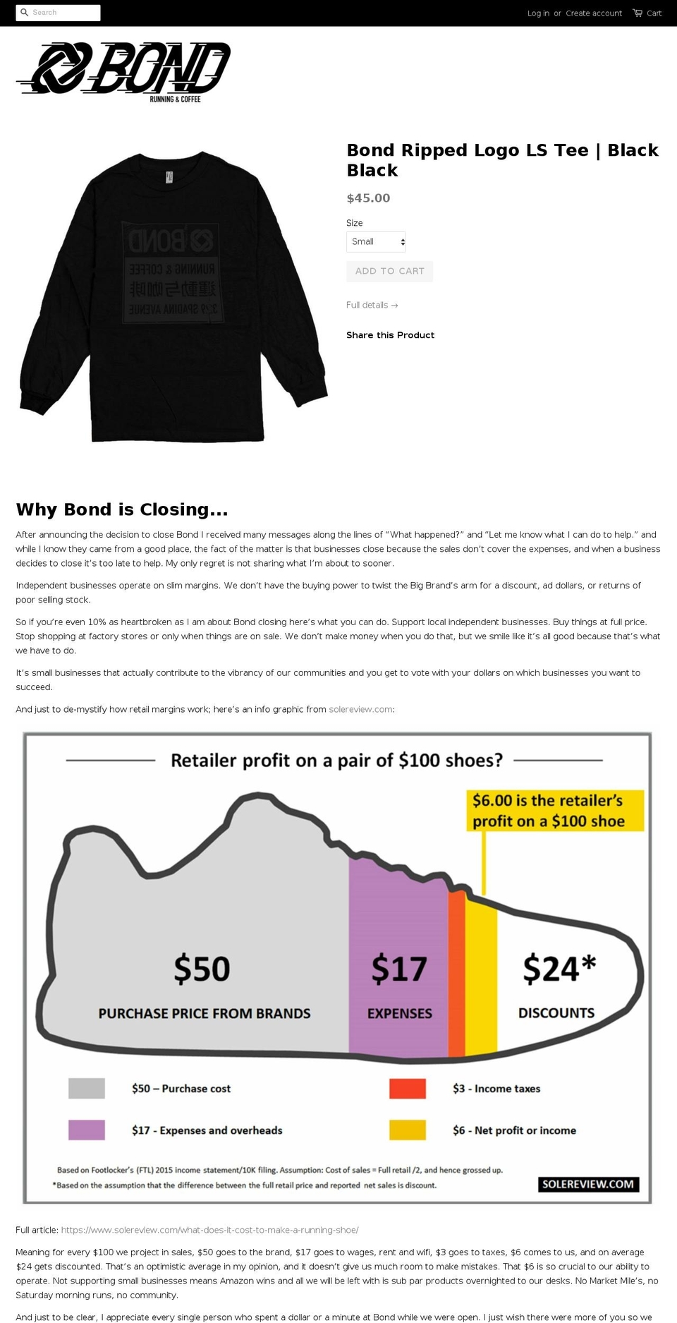 bondrunning.com shopify website screenshot