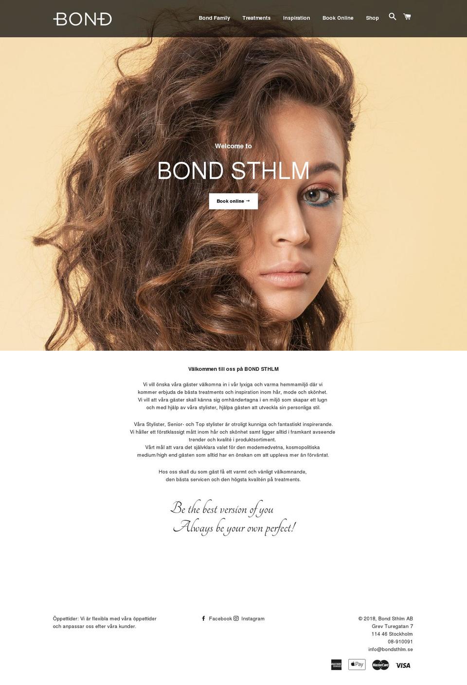 bondsthlm.se shopify website screenshot