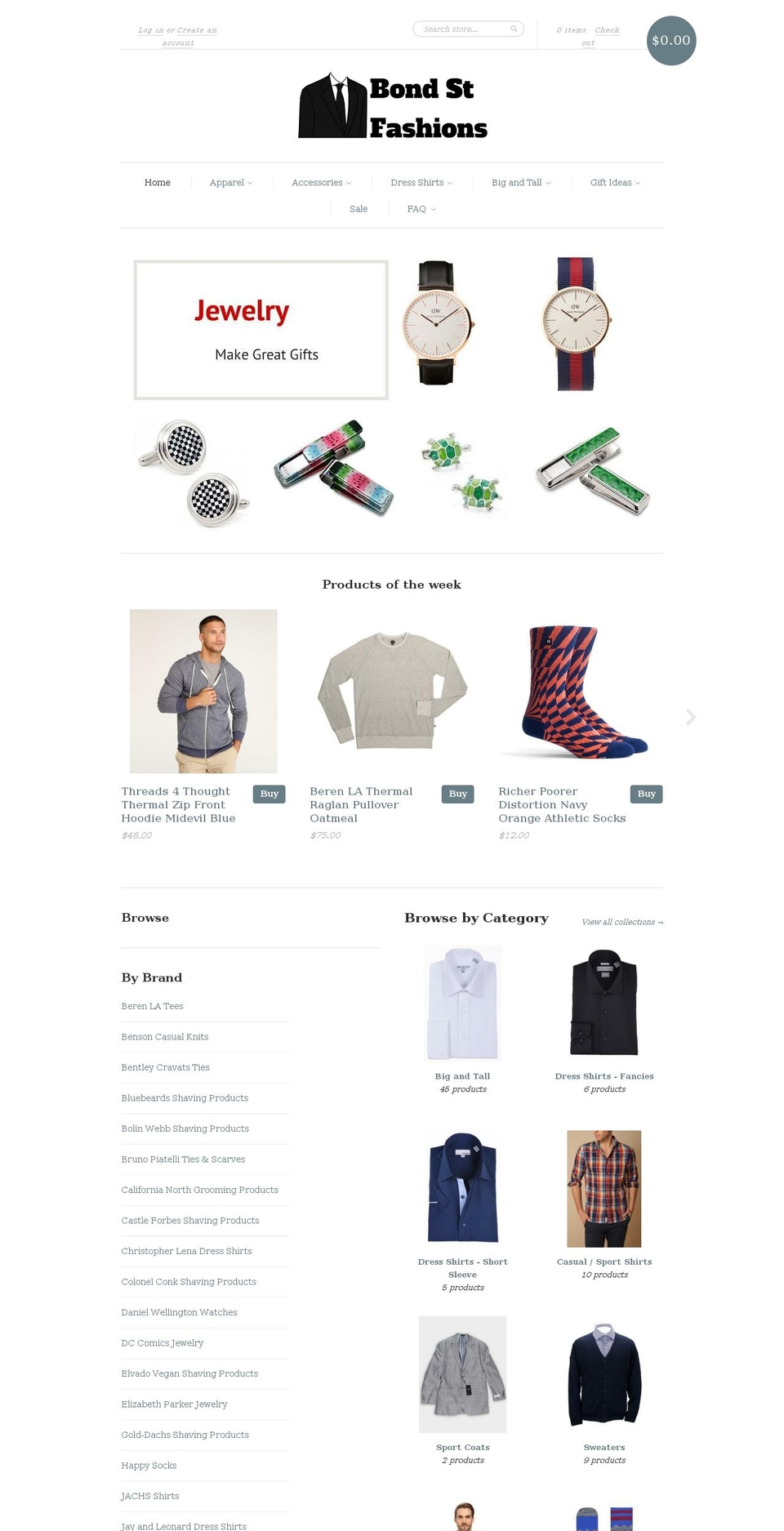 bondstreetfashions.com — Shopify storefront screenshot