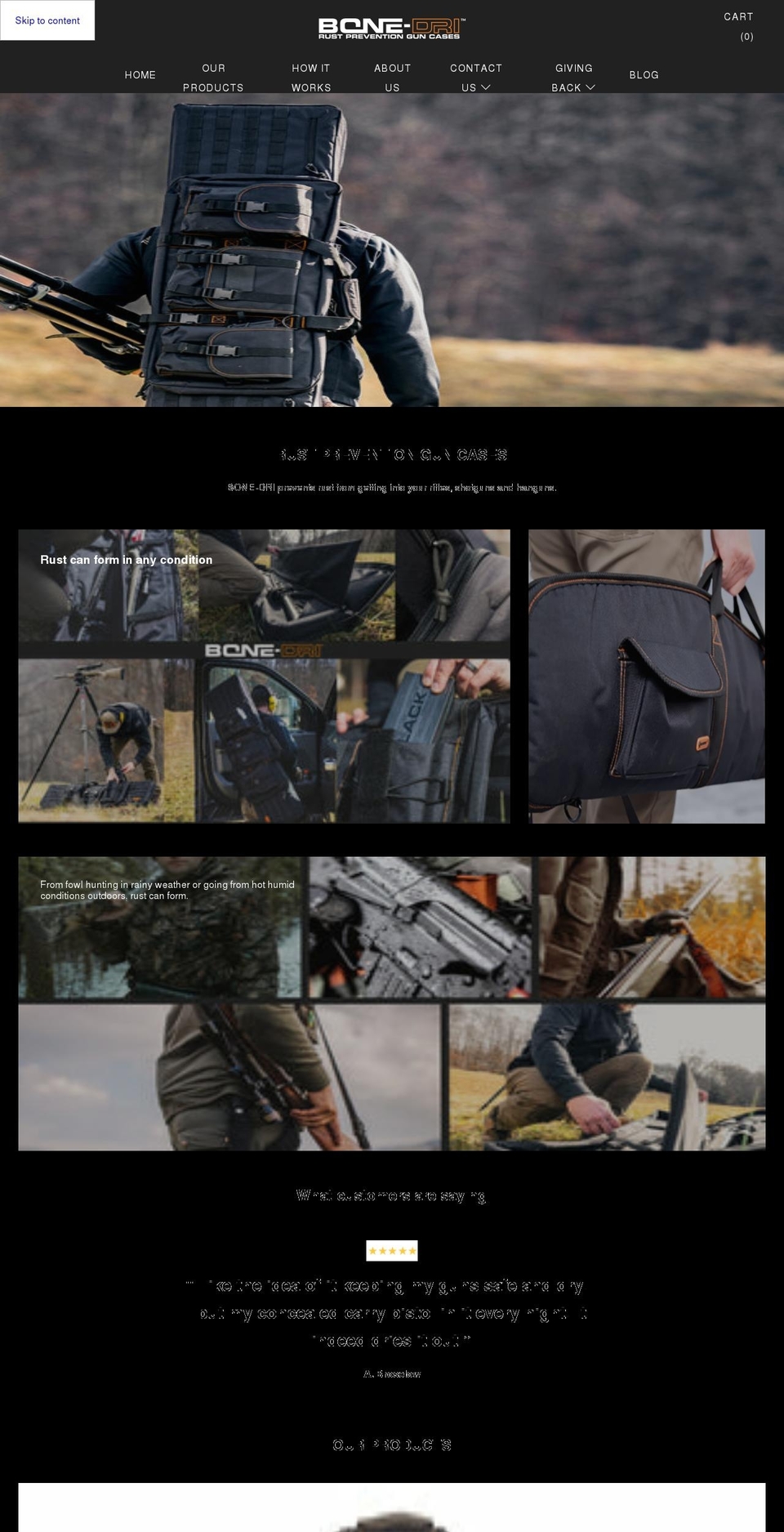 bone-dri.com shopify website screenshot