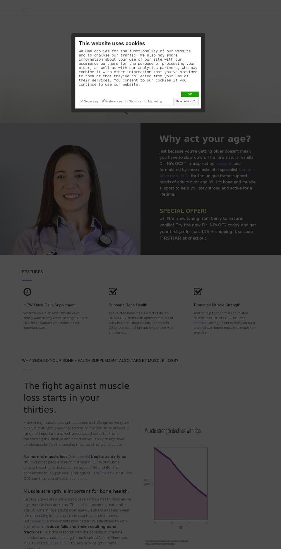 boneandmuscle.com — Shopify storefront screenshot