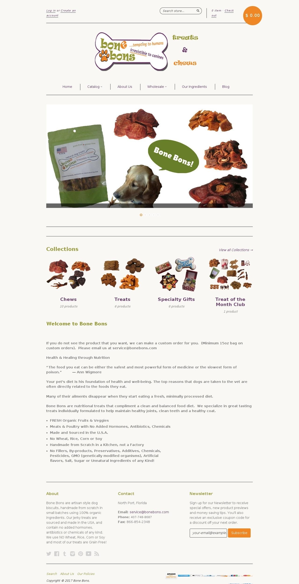 bonebons.com shopify website screenshot