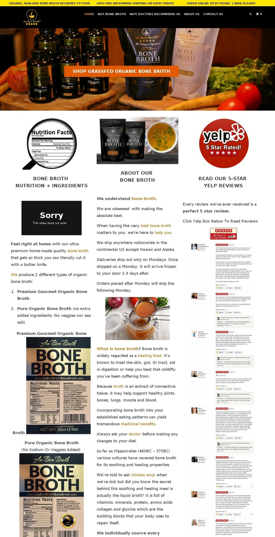 bonebrothcapsule.com — Shopify storefront screenshot
