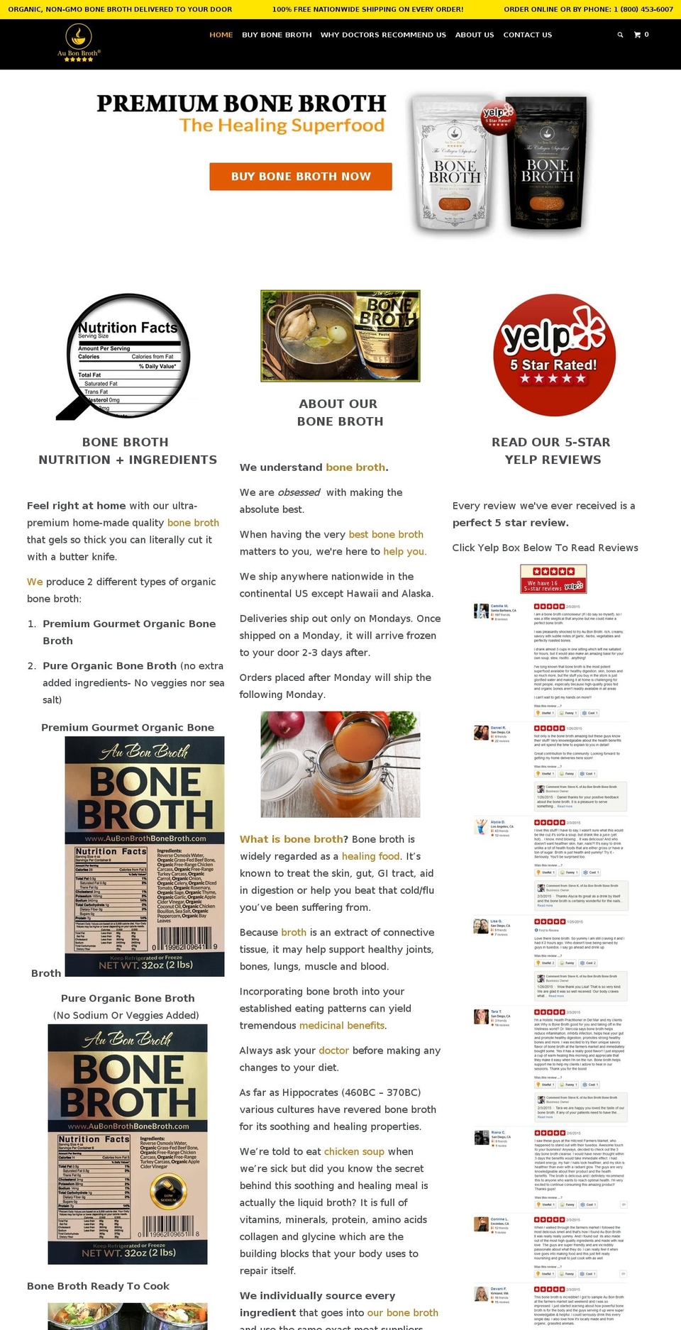 bonebrothorganic.com shopify website screenshot