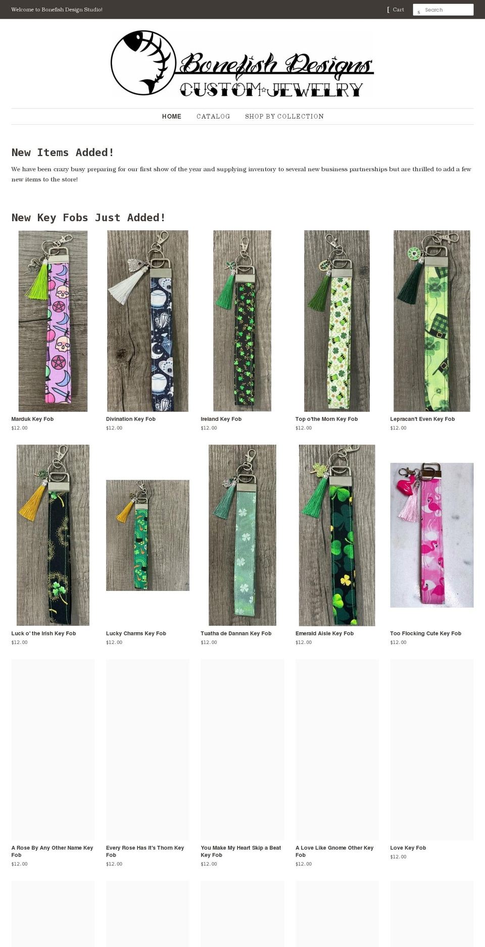 bonefishdesignstudio.com shopify website screenshot