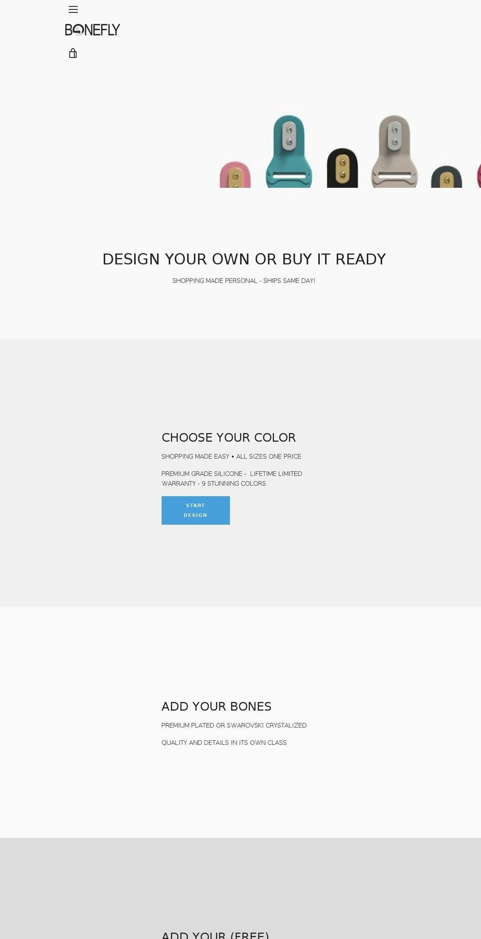 bonefly.com shopify website screenshot