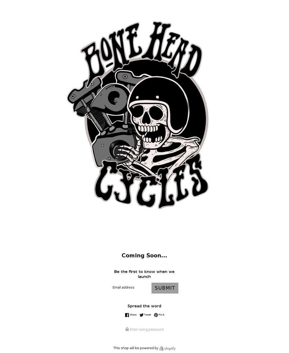 boneheadcycles.com shopify website screenshot
