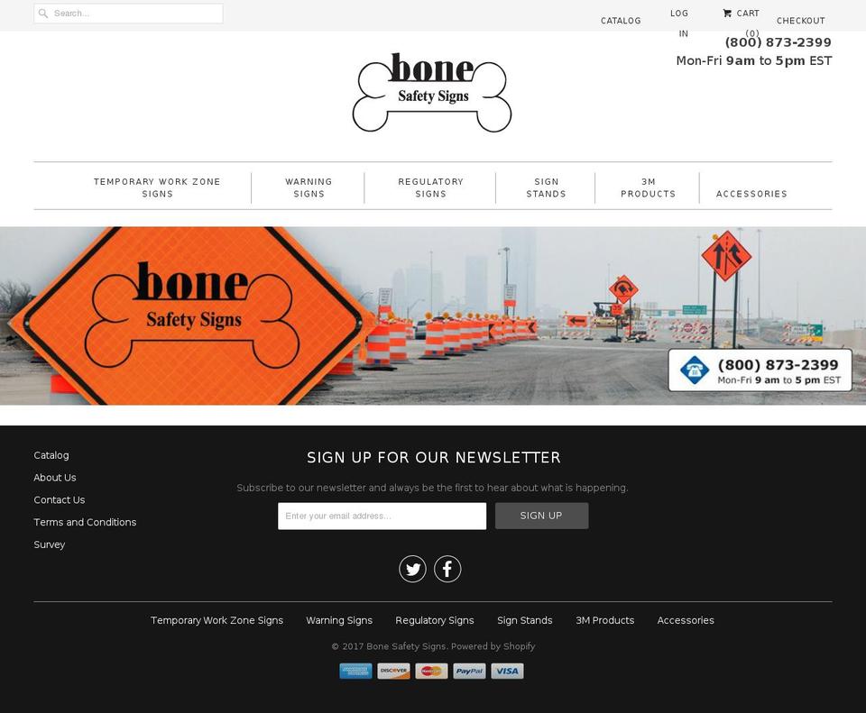 bonesafety.com shopify website screenshot