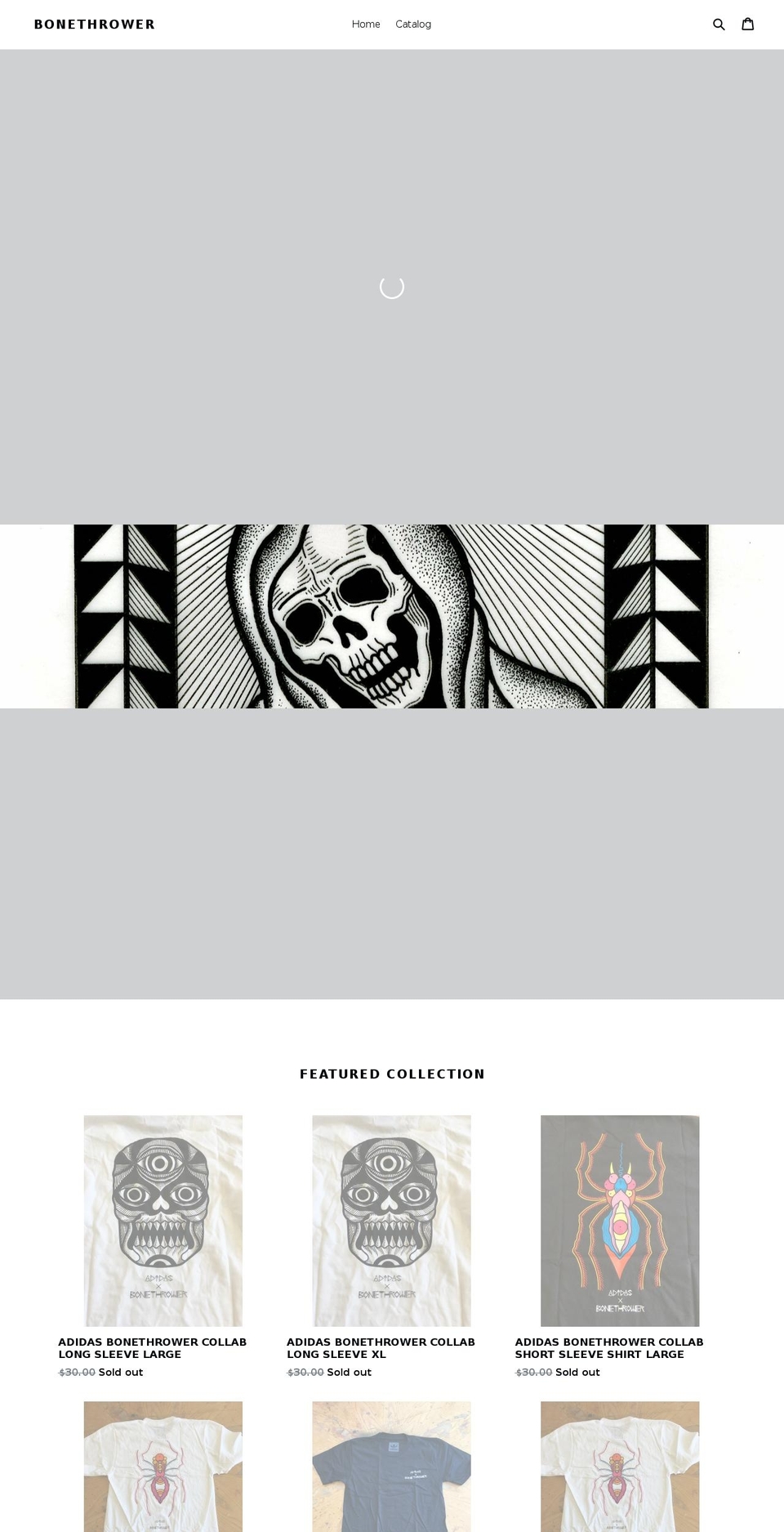 bonethrowerinc.com shopify website screenshot