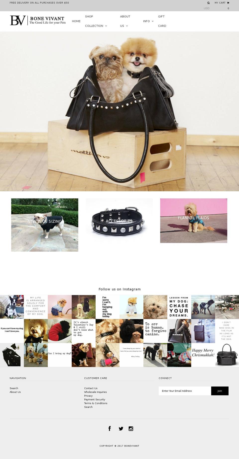 bonevivant.com shopify website screenshot