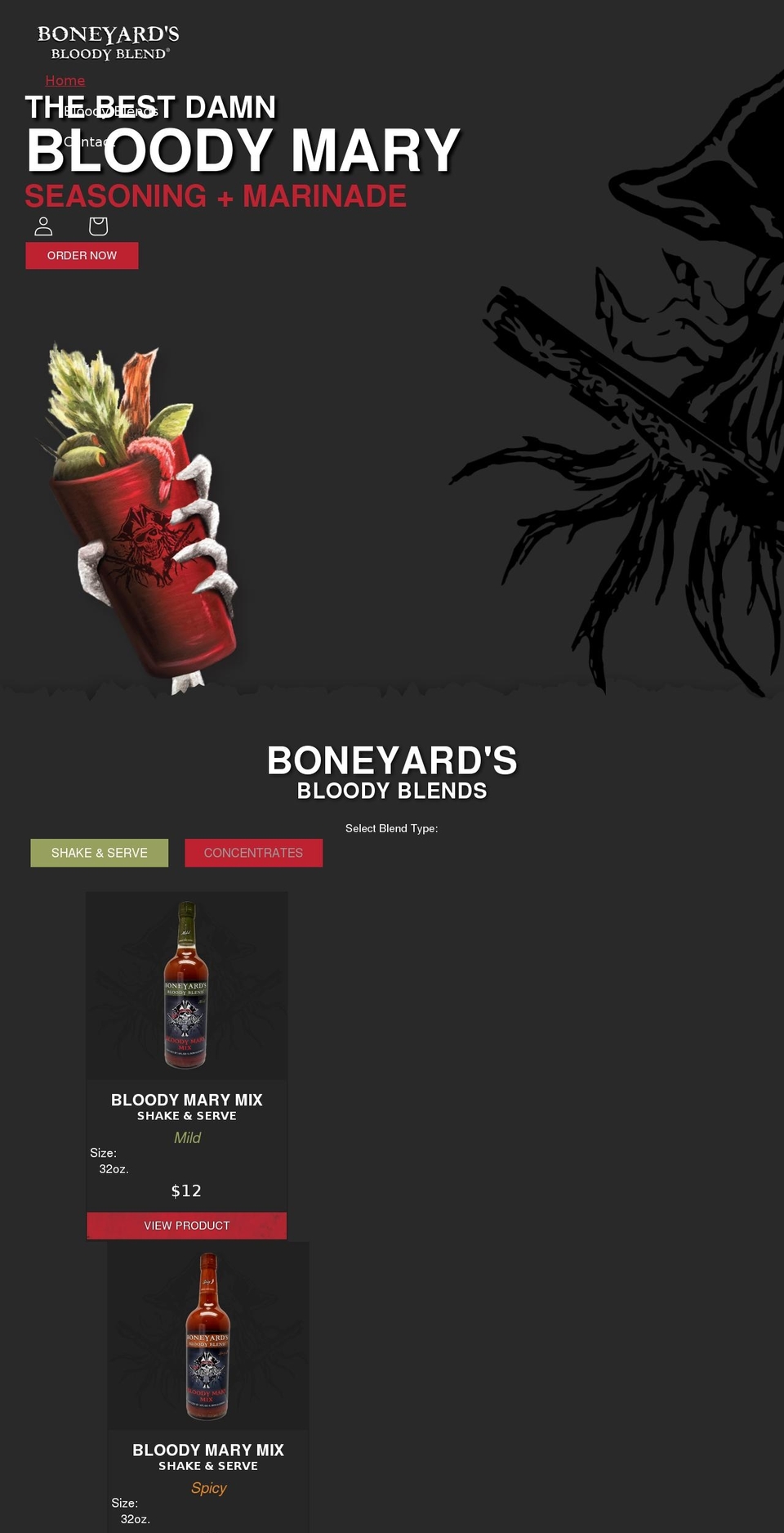 boneyardsbloody.com shopify website screenshot